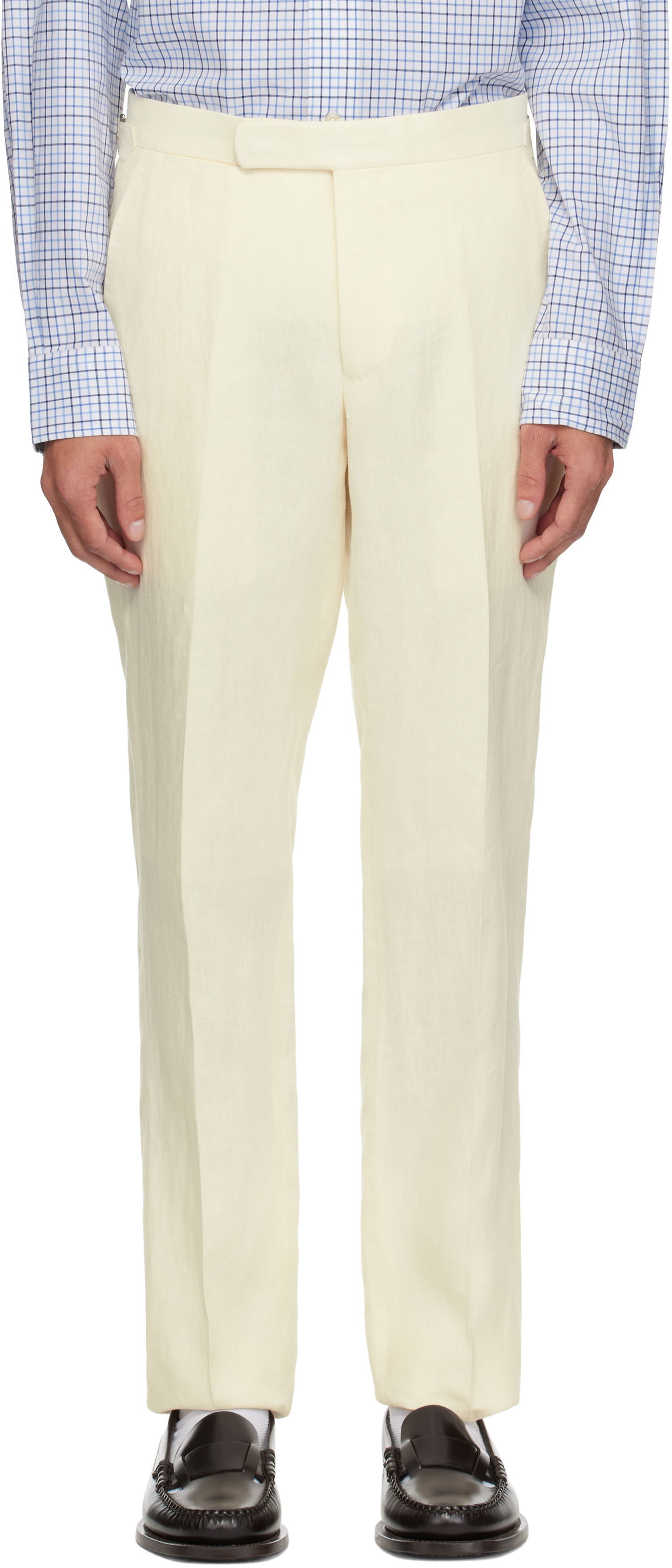 Bukser Polo by Ralph Lauren Polo Ralph Lauren Linen Suit Trousers Beige | 715793698003, 0