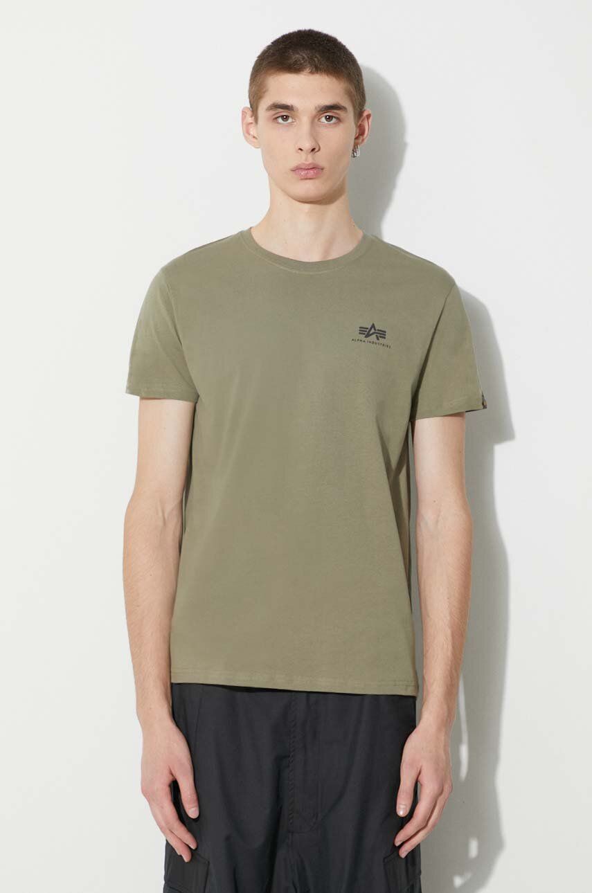 T-shirt Alpha Industries Basic Small Logo T-Shirt Grøn | 188505.11, 0