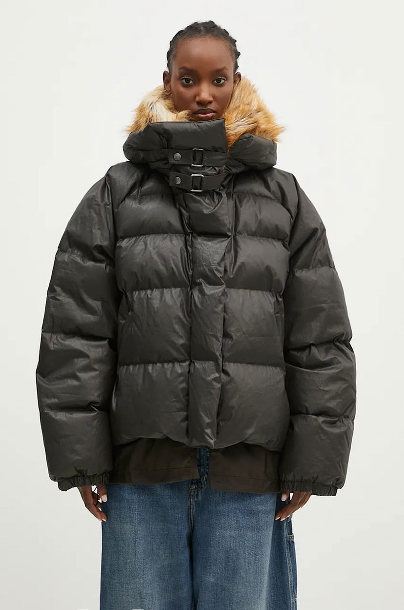 Puffer jakke Ottolinger Ottolinger Deconstructed Double Zip Oversize Puffer Jacket Sort | 2209060205
