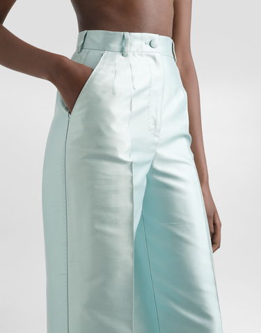 Bukser Dolce & Gabbana Dolce & Gabbana Shantung Silk Trousers Turkis | FTDDWTFU1JKB0276, 3