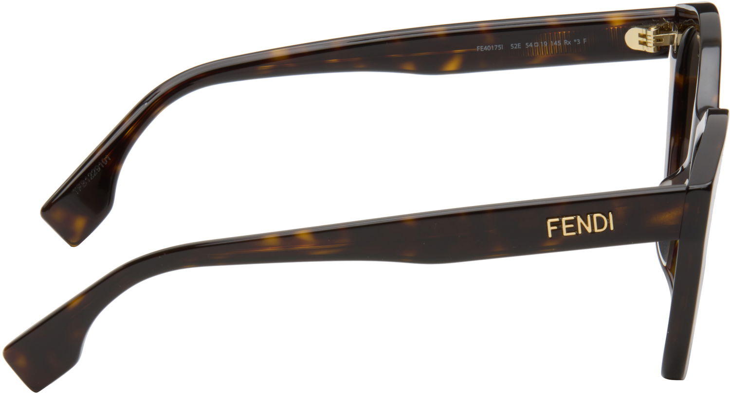 Solbriller FENDI Fendi Lettering Cat-Eye Sunglasses Brun | FE40175IW5452E 192337228742, 1