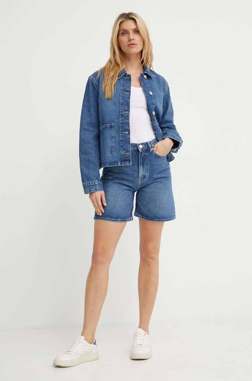 Shorts Samsoe Samsoe Samsoe Samsoe SASHELLY High Waist Shorts Blå | F24200011, 1