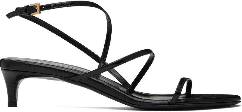 Tilbehør Khaite KHAITE Loop Kitten Heel Sandals Sort | F3076-920