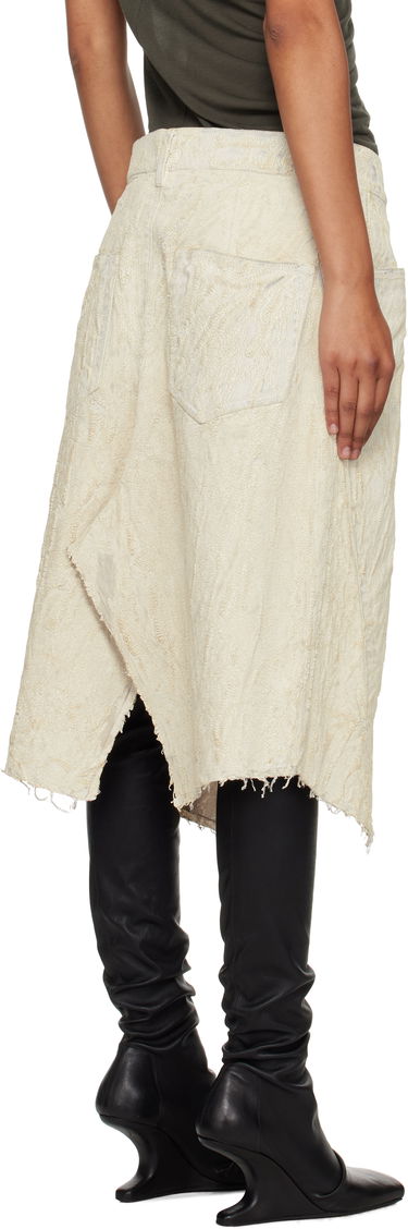 Nederdel Rick Owens Rick Owens Concordians Midi Skirt Hvid | RP02E4377 MMC, 2