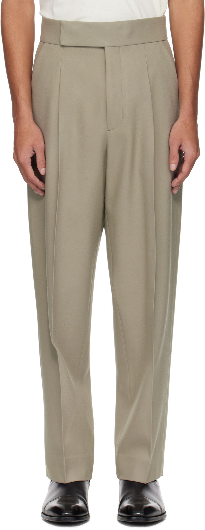 Bukser Fear of God Fear of God Single Pleat Eternal Trousers Beige | FGE240-401GRB