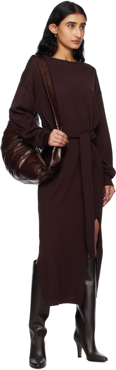 Kjole LEMAIRE LEMAIRE Trompe L'Oeil Knit Maxi Dress Bourgogne | DR1093 LK087, 4