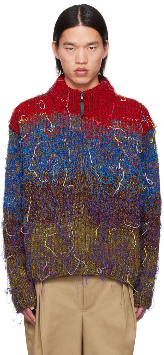 Sweater Maison Margiela Loose Thread Knit Cardigan Flerfarvet | S50HP0008 S18410, 0