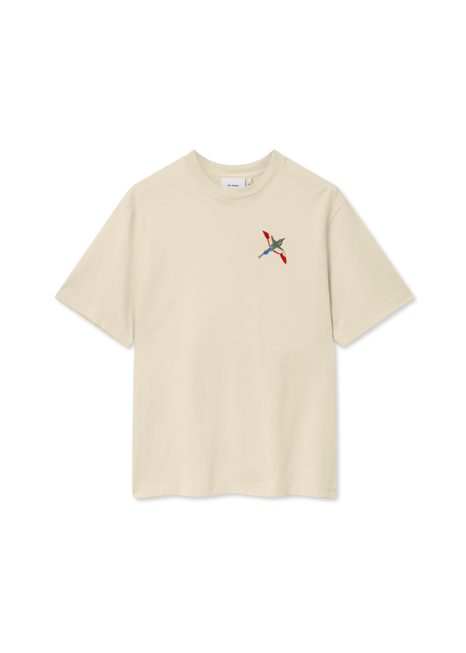 T-shirt AXEL ARIGATO Embroidered Micro Bee Bird Crewneck T-Shirt Beige | A3464001, 0