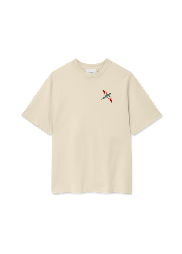 T-shirt AXEL ARIGATO Embroidered Micro Bee Bird Crewneck T-Shirt Beige | A3464001, 0