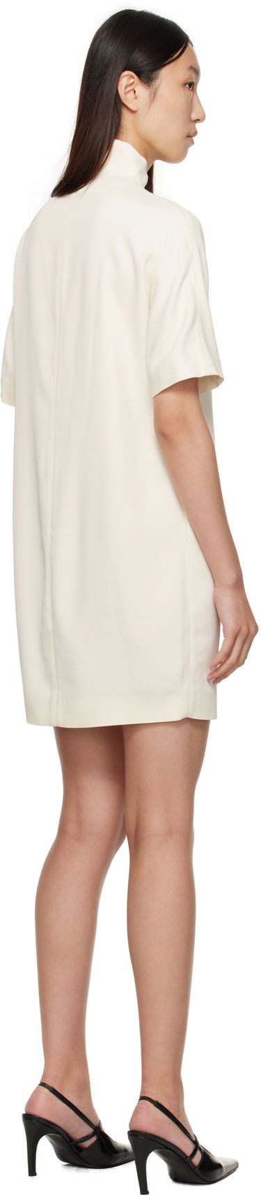 Kjole Loulou de Saison Loulou de Saison Elton Short Sleeve Mini Dress Hvid | ELTON, 2