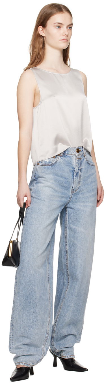 Jeans ZIMMERMANN Zimmermann Natura Oversize Barrel Jeans Blå | 9212PS241, 3