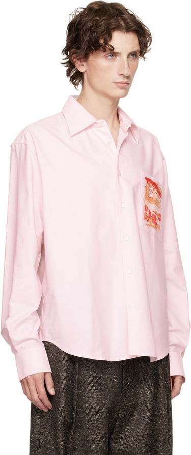Skjorte JW Anderson JW Anderson Café Scene Embroidery Shirt Lyserød | SH0372-PG1140, 1