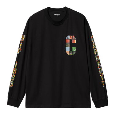 T-shirt Carhartt WIP Machine 89 Graphic Long Sleeve T-Shirt Sort | I033674_9, 4