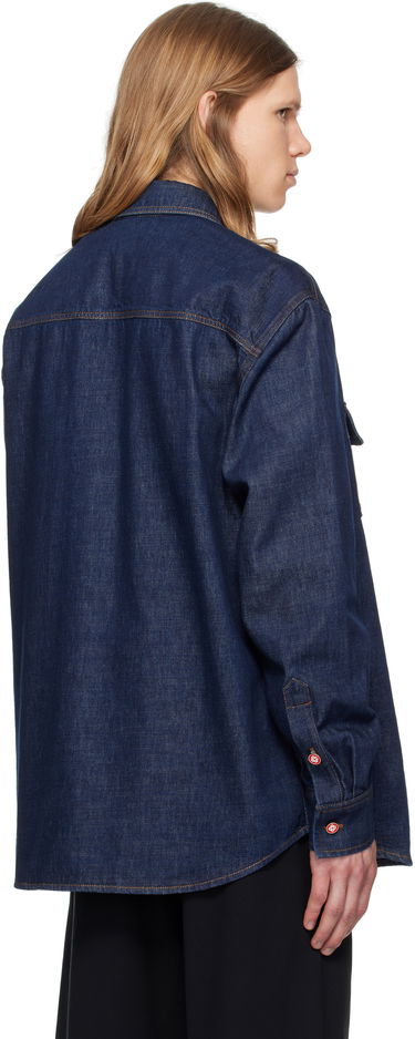 Skjorte Casablanca Casablanca Logo Embroidery Denim Shirt Blå | MPF25-SH-189-01, 2
