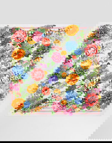 Tørklæde Dolce & Gabbana Dolce & Gabbana Floral-Print Silk Twill Square Scarf Flerfarvet | FN090RGDCV9HD5KU, 2