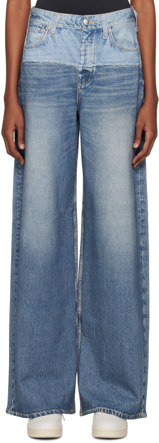 Jeans rag & bone Sofie Wide Leg Jeans Blå | WCW23H70018201