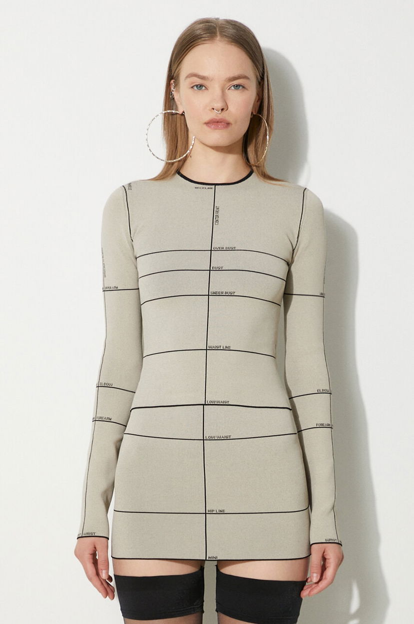 Kjole VETEMENTS VETEMENTS Mannequin Knit Top Long Sleeve Beige | WE64KN330O
