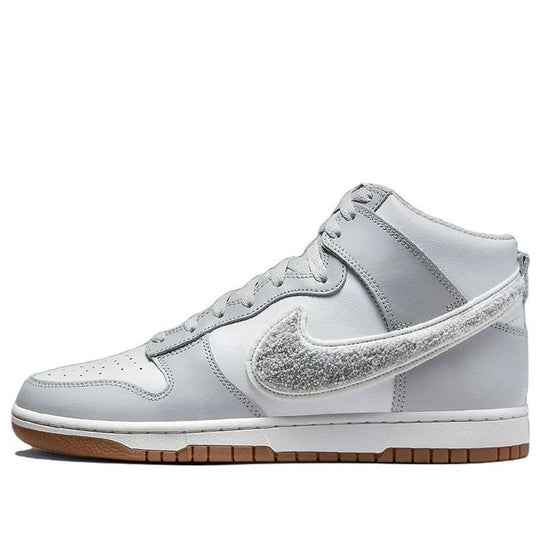 Sneakers og sko Nike Dunk High University Chenille Swoosh "Light Smoke Grey" Grå | DR8805-003, 0