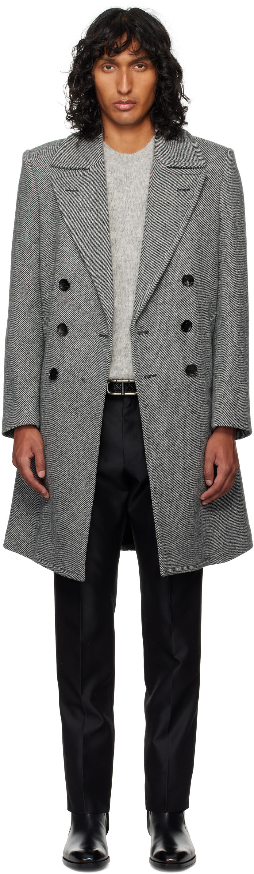 Frakker Tom Ford Graphic Twill Coat Sort | OCR009-FMW049F24