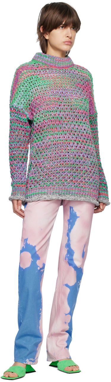 Sweater The Attico The Attico Open Knit Crewneck Sweater Flerfarvet | 232WCK79 KC062, 3