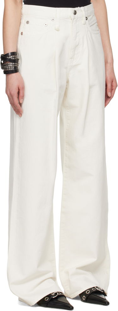 Jeans R13 R13 Damon Pleated Wide Leg Jeans Hvid | R13W3147-D298A, 1