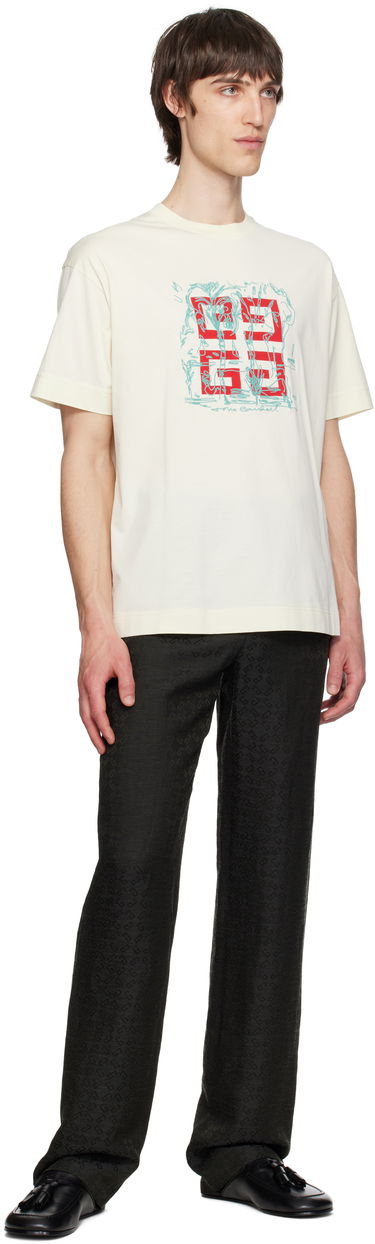 T-shirt Givenchy Givenchy 4G Regular Fit T-Shirt Hvid | BM71MG3YQD105, 3