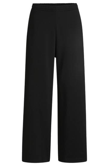 Bukser BOSS Loose-Fit Cotton-Blend Tracksuit Bottoms Sort | 50530447