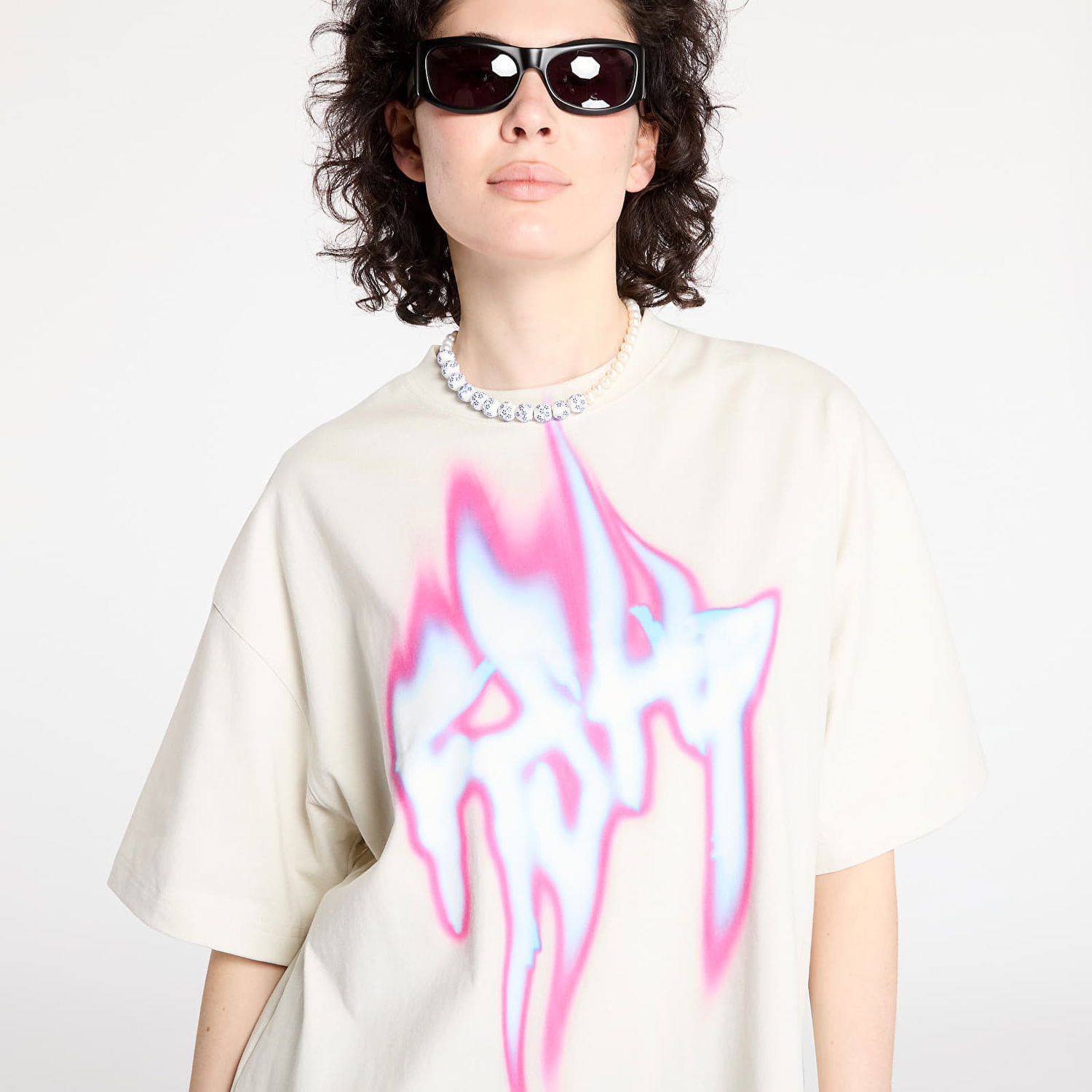 T-shirt Footshop Walking Art T-Shirt Hvid | FTSHP_404, 1