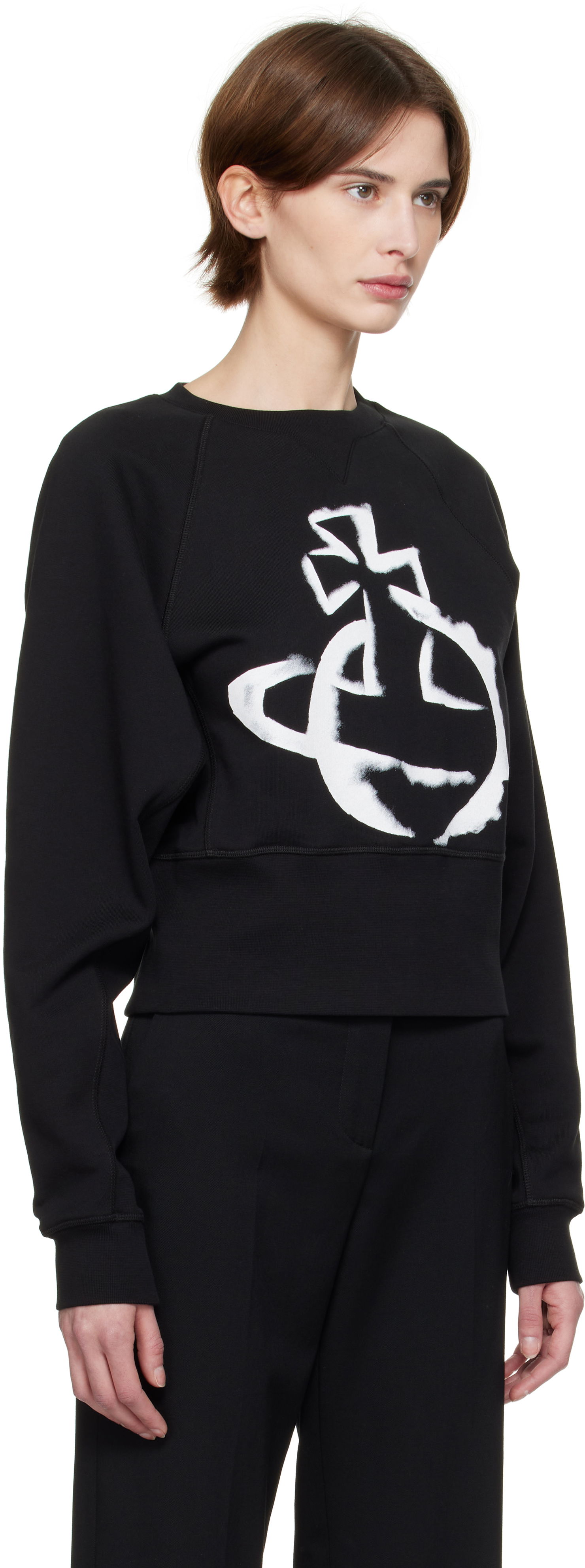 Sweater Vivienne Westwood Vivienne Westwood Stencil Orb Sweatshirt Sort | 1I01000Y-J006O-, 1