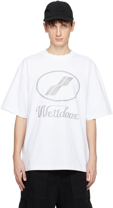 T-shirt We11done Designer Logo-Print T-Shirt Hvid | WD-TP5-19-930-WH, 0