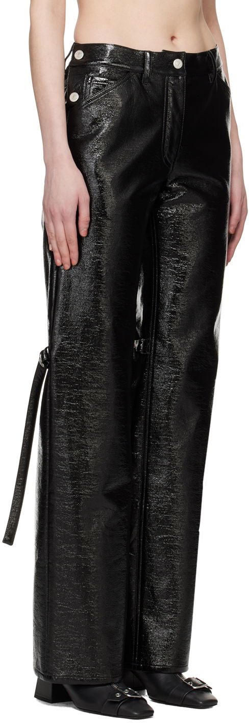 Bukser Courrèges Baggy Vinyl Trousers Sort | 124CPA214VY0014, 1