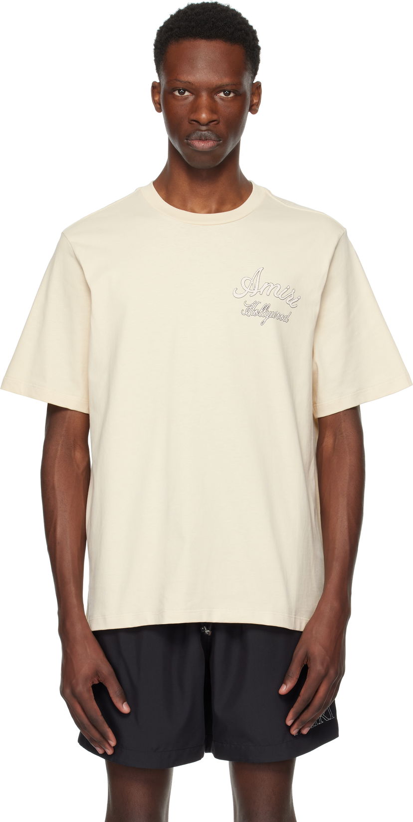 T-shirt AMIRI Amiri Hollywood T-Shirt Beige | AMJYTE1265