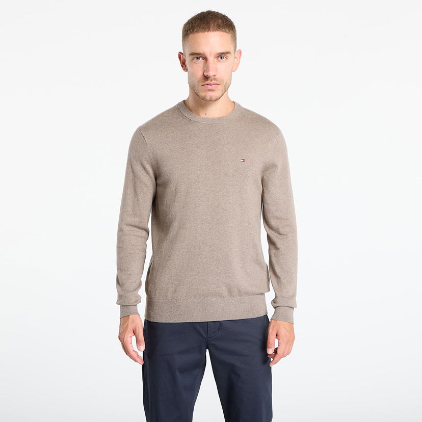Sweater Tommy Hilfiger Tommy Hilfiger Pima Cotton Cashmere Crew Neck Sweater Beige | MW0MW28046 HI3
