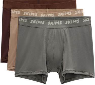 Boksere SKIMS Three-Pack Stretch Boxer Briefs Brun | BO-BBR-5628M, 0