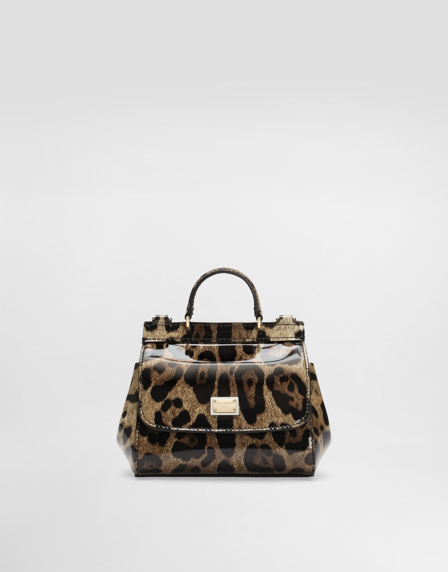 Håndtaske Dolce & Gabbana Dolce & Gabbana Mini Sicily Polished Calfskin Animal Print Bag Flerfarvet | EB0003AM568HA93M, 0