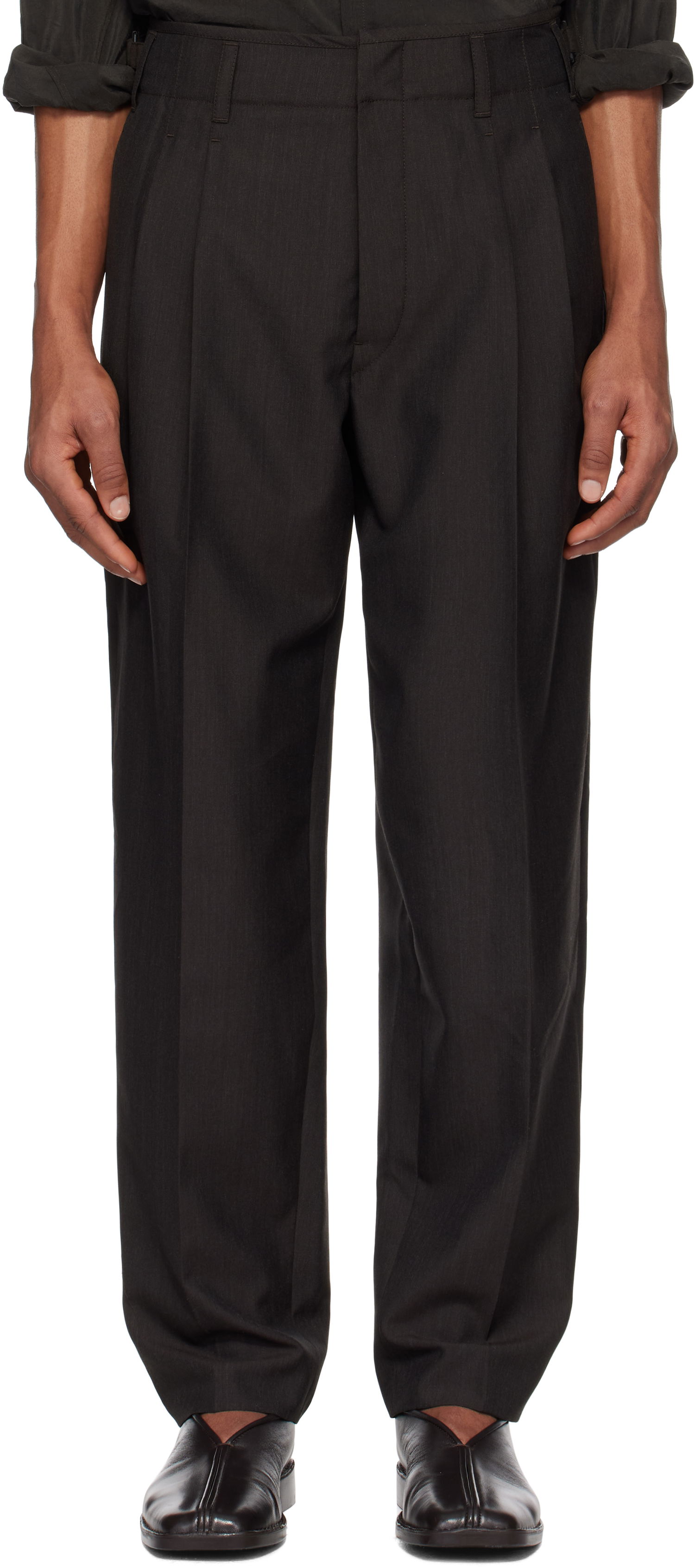 Bukser LEMAIRE Lemaire Pleated Trousers Sort | PA1169 LF414, 0