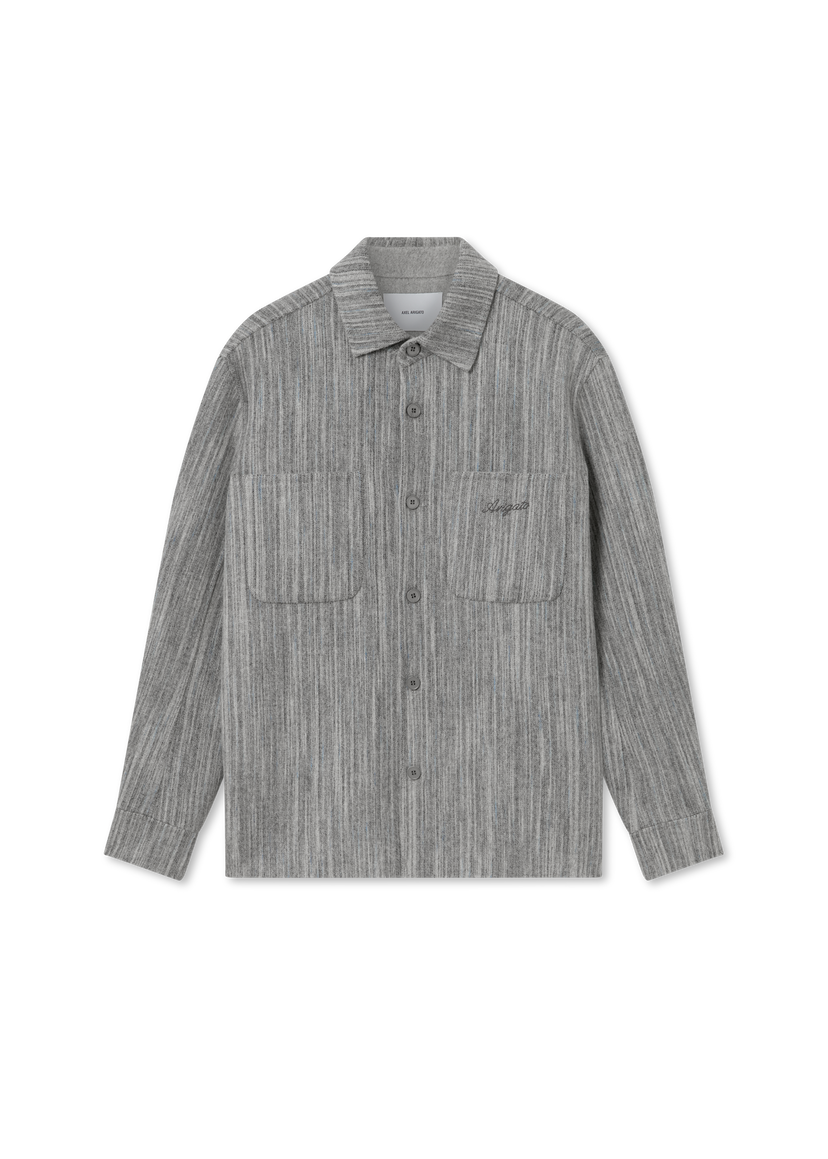 Skjorte AXEL ARIGATO Aidan Striped Button-Down Shirt Grå | A3308001