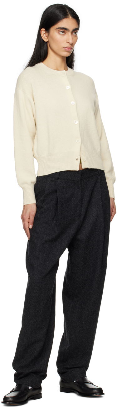Sweater &Daughter &Daughter Ada Crewneck Cardigan Hvid | HKN03905, 3
