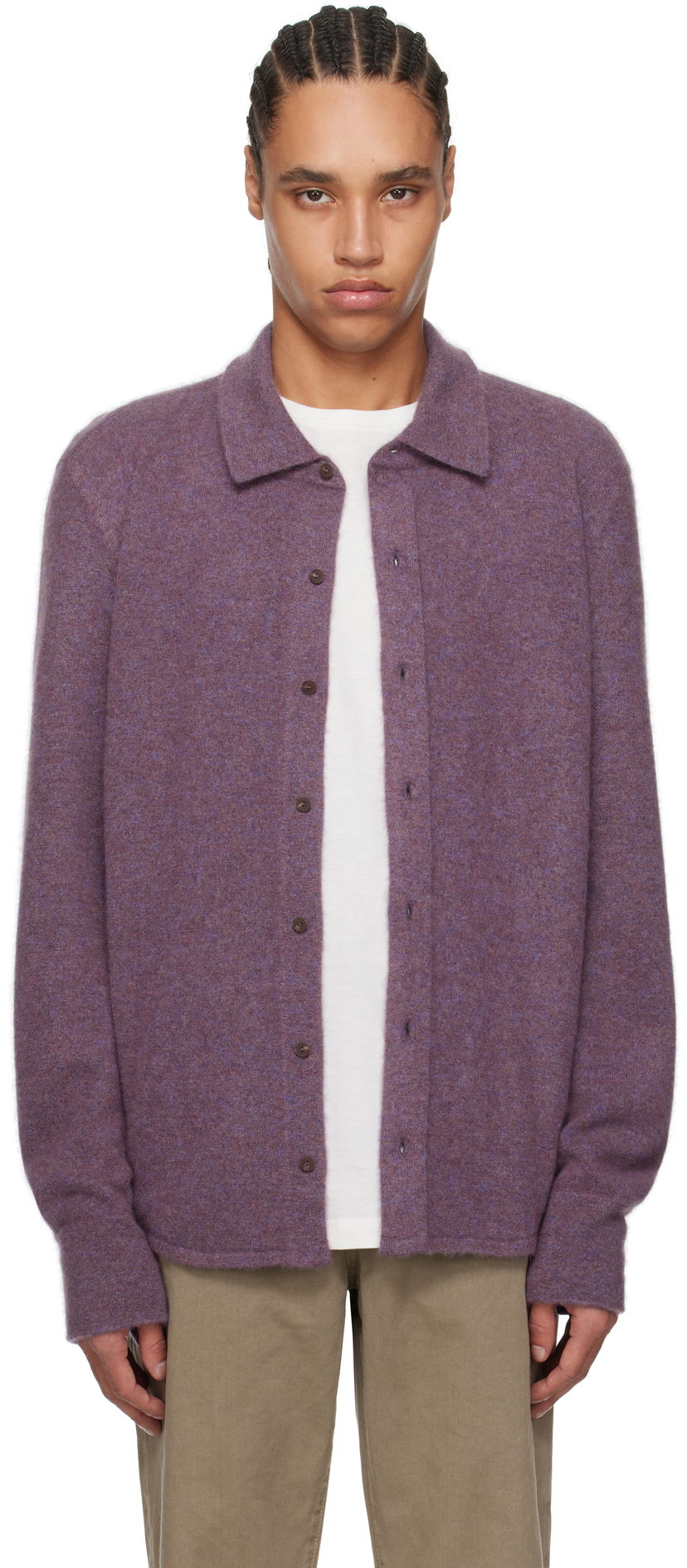 Sweater The Row The Row Lautaro Cardigan Lilla | 883-Y363