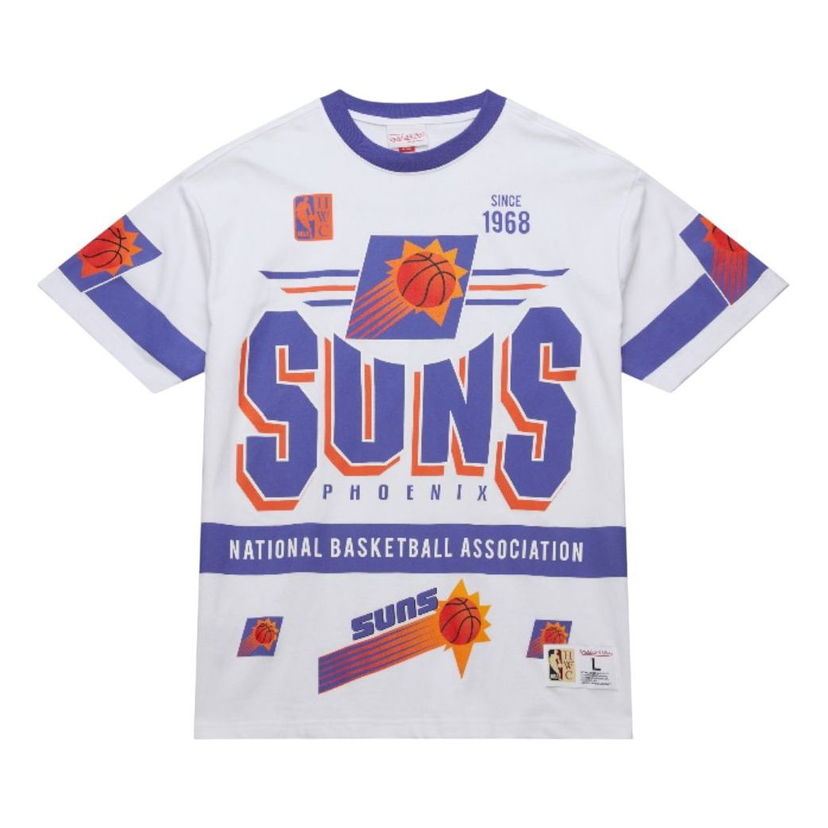 T-shirt Mitchell & Ness Mitchell & Ness NBA Phoenix Suns Origins Premium Vintage T-Shirt Hvid | FC9265-PSUWHIT