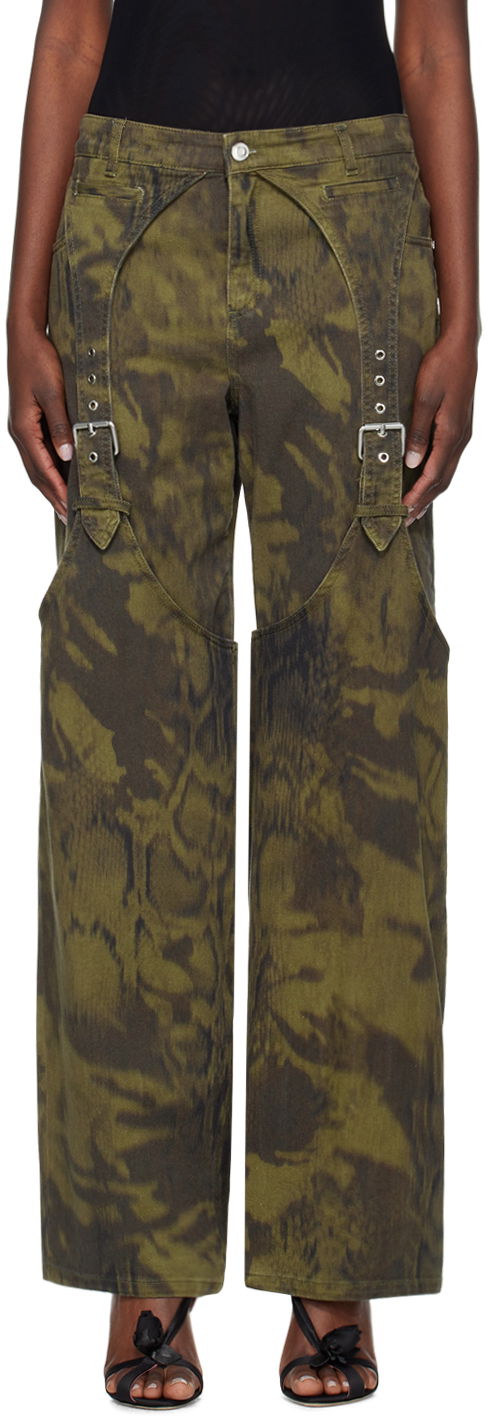 Cargo bukser Blumarine Pattern Denim Trousers Grøn | P422J133A, 0