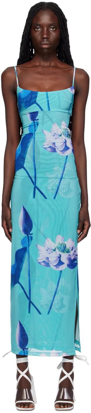 Kjole Miaou Miaou Thais Maxi Dress Blå | 5019PM3BLO