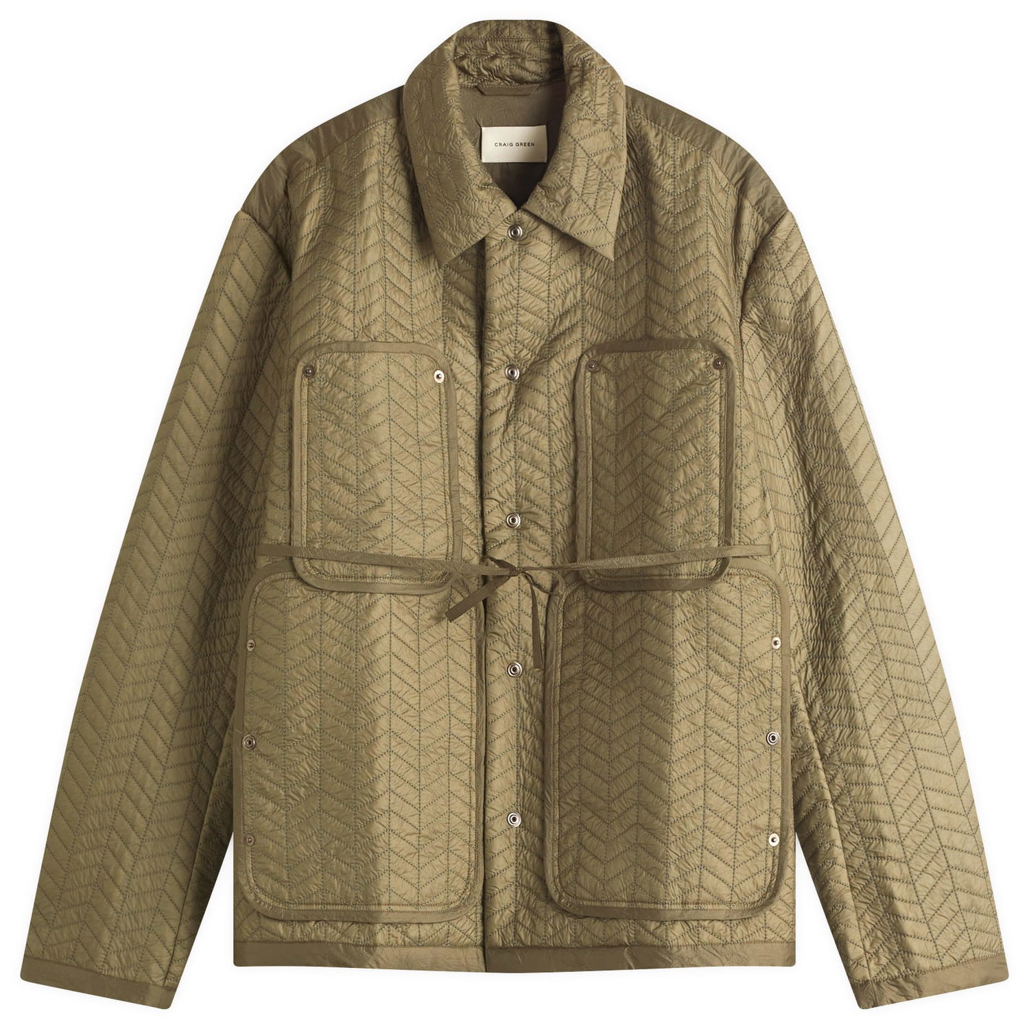 Puffer jakke Craig Green Craig Green Quilted Worker Jacket, Size Large Grøn | CGSS25CWOJKT82-30413305, 0
