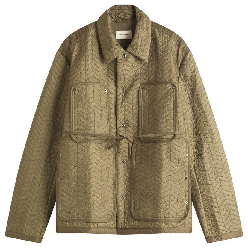 Puffer jakke Craig Green Craig Green Quilted Worker Jacket, Size Large Grøn | CGSS25CWOJKT82-30413305