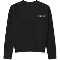 Sweater Moncler Logo Crew Knit Sweater Sort | 9C000-M1131-05-999, 1