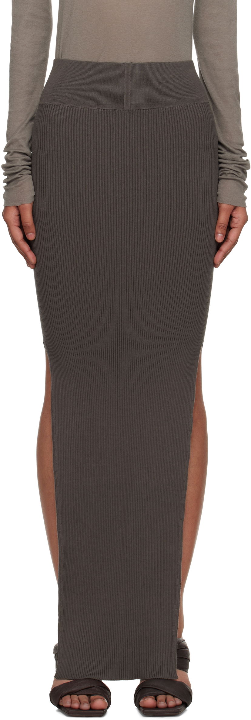 Nederdel Rick Owens Rick Owens Concordians Sacriskirt Midi Skirt Grå | RP02E4619 RIBVI