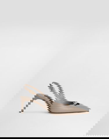 Tilbehør Dolce & Gabbana Dolce & Gabbana Silk-Effect Nappa Leather Slingbacks Beige | CG0796A19538I399, 0