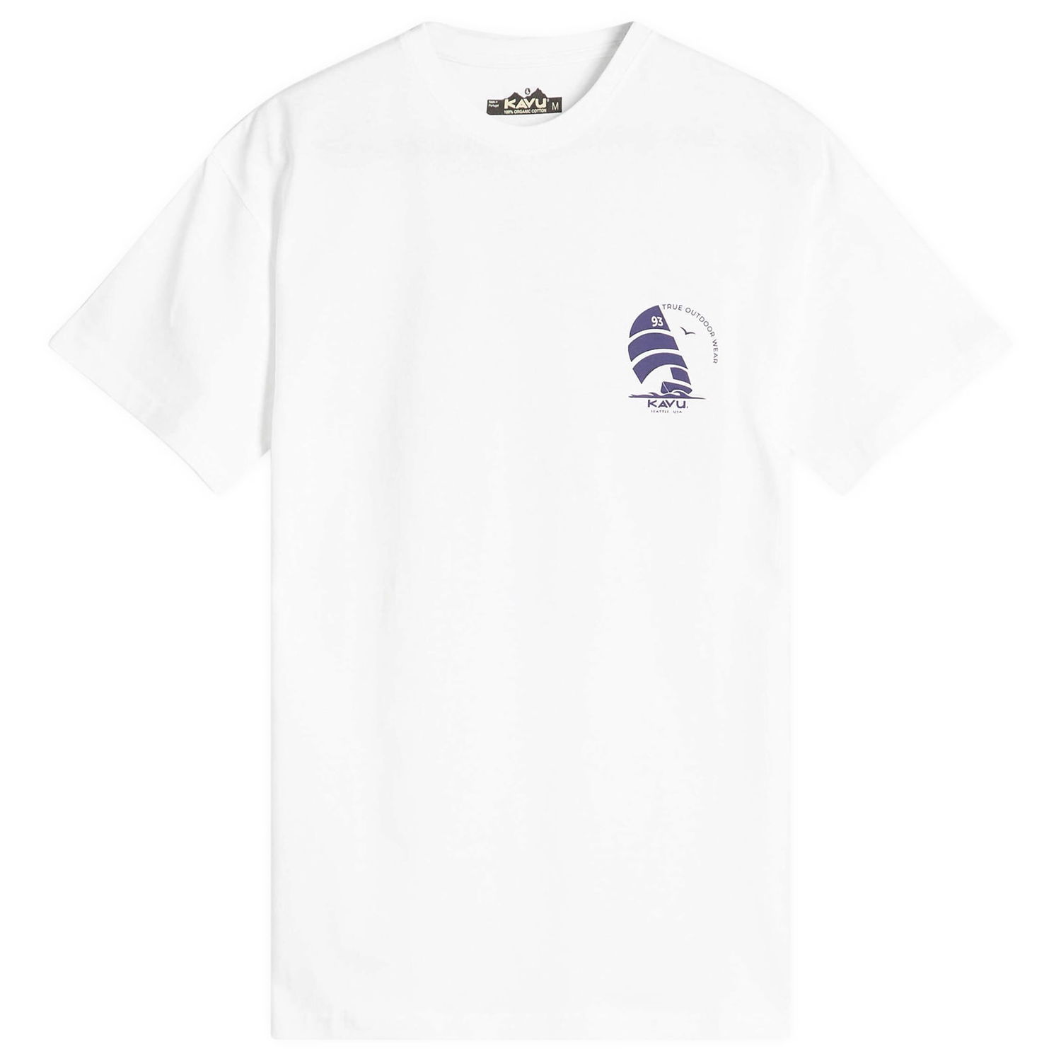 T-shirt KAVU Rudder Organic Cotton Graphic Tee Hvid | EUS251-910, 1