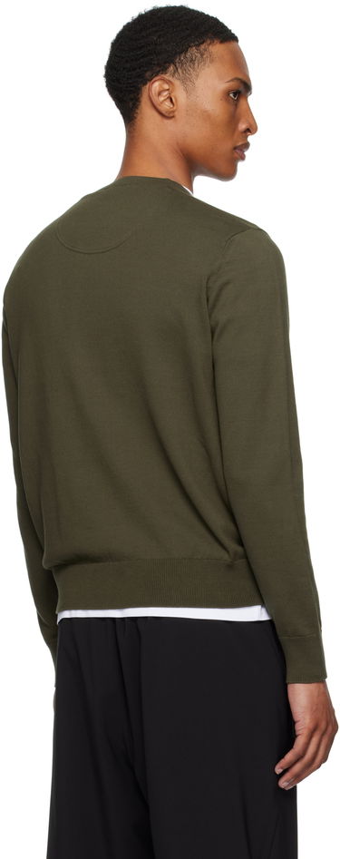 Sweater Moncler Moncler Embroidered Monogram Cotton Sweater Grøn | K20919C00013M1113, 2