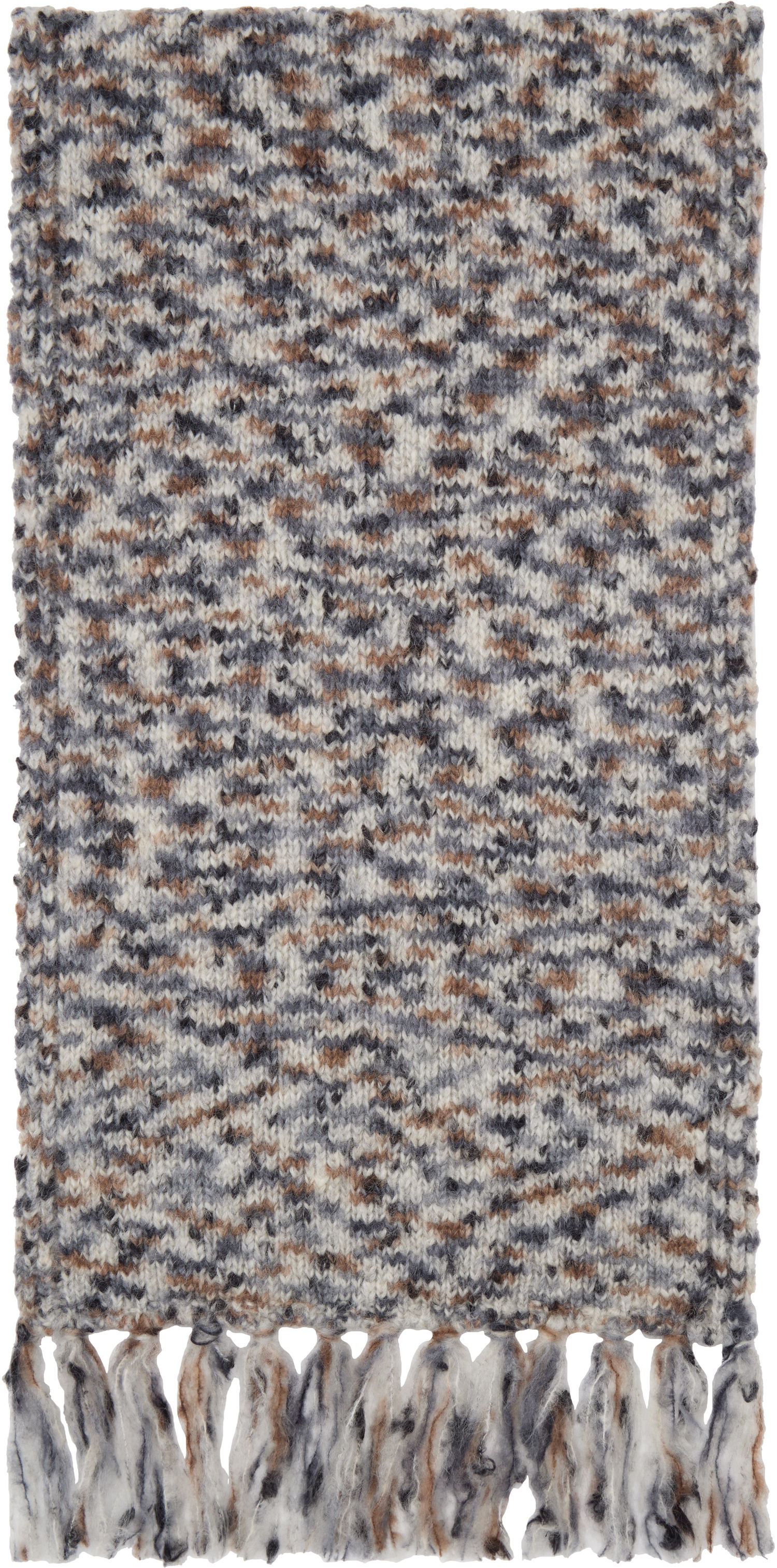 Tørklæde A.P.C. Knitted Fringe Scarf Grå | WOAPE-M15207, 0